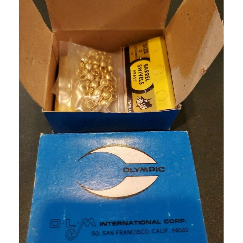 Olympic Fishing Tackle Brass Swivels 72 Pcs Size 3