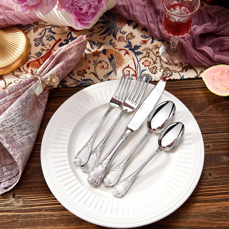 KEAWELL Premium  Regalia 20-Piece 18/10  Stainless Steel Flatware Set –