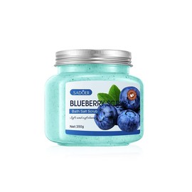 Exfoliating body scrub, blueberry bath salt scrub, exfoliating, pore cleansing, and body care. (350g Blueberry Bath Salt Scrub)