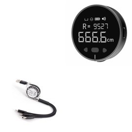 BoxWave Cable Compatible with THONZER 324 Ft Electronic Digital Tape Measure - AllCharge miniSync, Retractable, Portable USB Cable - Jet Black