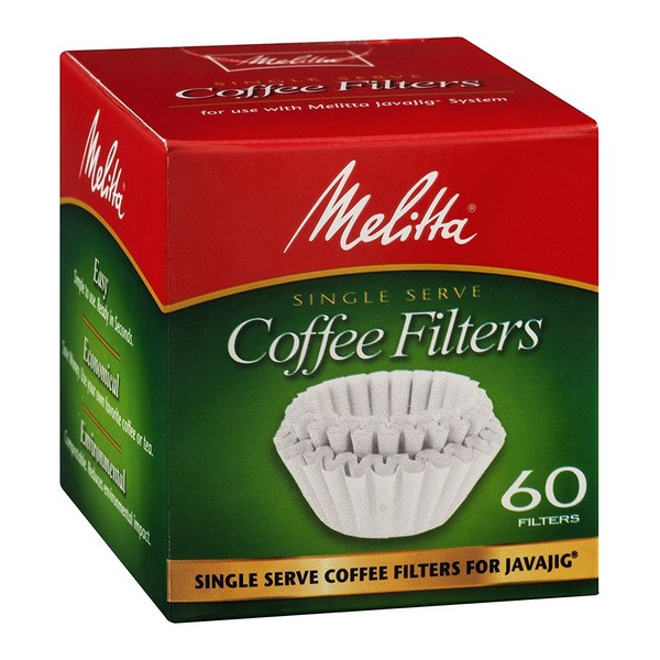 Melitta 63229 Single Serve Coffee Filters For JavaJig 60 Count