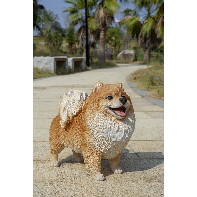 Hi-Line Gift Ltd. Medium Standing Pomeranian, Brown