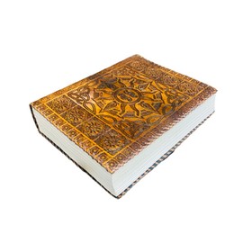 600 pages 10x13 massive thick leather journal | sun embossed journal | leather sketchbook | handmade journal | leather grimoire | writing leather notebook