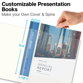 Dunwell Presentation Binder 24-Pocket, Displays 48 Pages, 8.5x11 Portfolio Binder with Plastic Sleeves, Storage and Organizer for Documents, Certificates, Projects, Photos (Ivory)