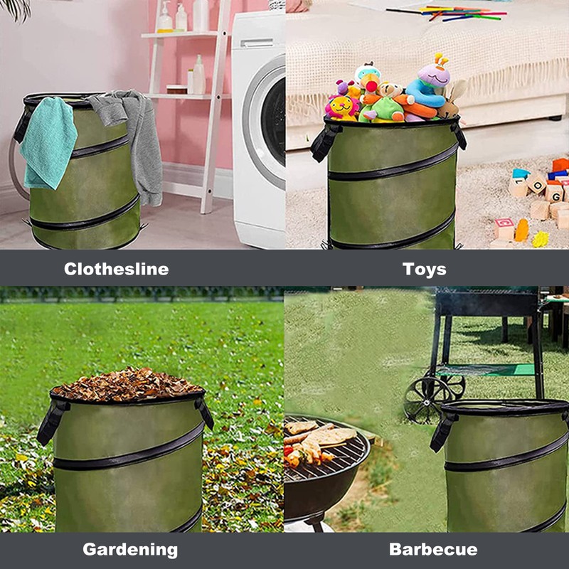 113L Collapsible Trash Can 30 Gallon Recycling Large Leaf Garbage