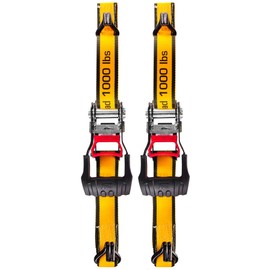 Cat 2 Piece Ratchet Tie Down Set with Soft Loops - 16 Feet x 1-1/2 Inches (1000/3000) - 980063N