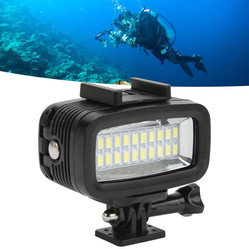 40m Underwater Video Fill Night Light IPX8 Waterprooof Dive Light