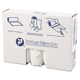 Inteplast S404812n High-Density Can Liner, 40 X 48, 45Gal, 12Mic, Clear, 25/Roll, 10 Rolls/Carton