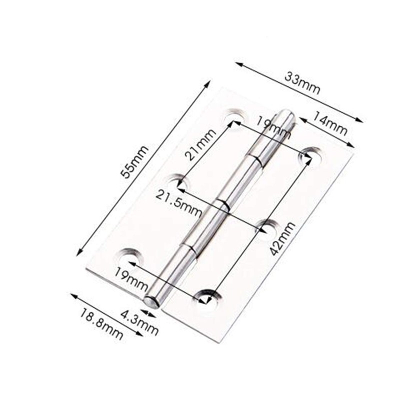 10 Pcs Stainless Steel Home Furniture Hardware Door Hinge Long