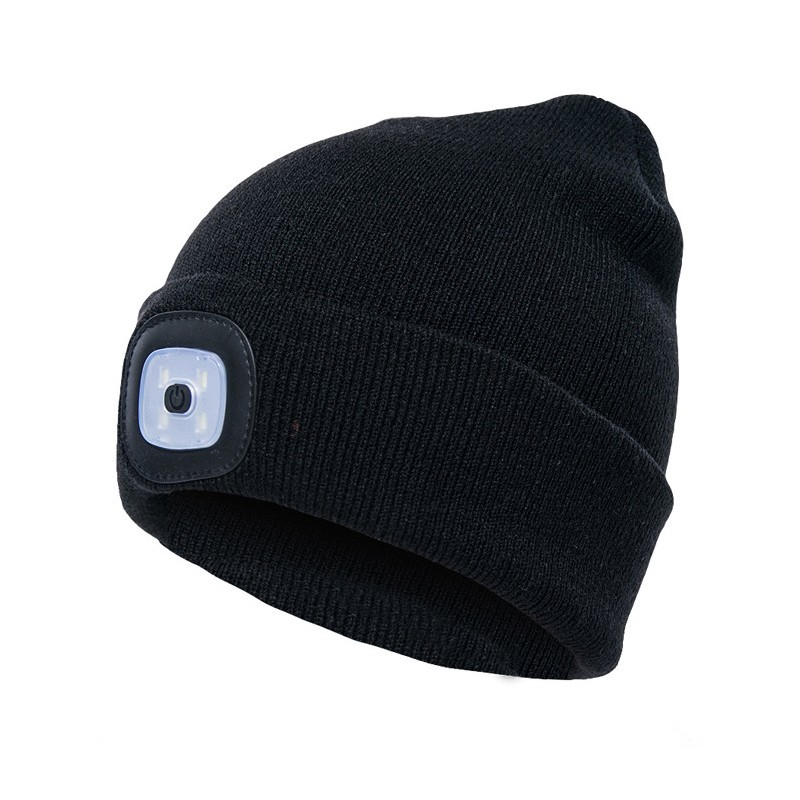 USB Rechargeable LED Beanie Hat for Men & Women –