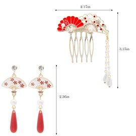 Hair Chopsticks For Women Sticks Retro Wooden Hairpins Japanese Hair Chinese Hair Stick Chinese Hair Pins (red)