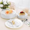 BESTSTAR 100PCS White Plastic Plates for Party, 10.25 Inch Disposable