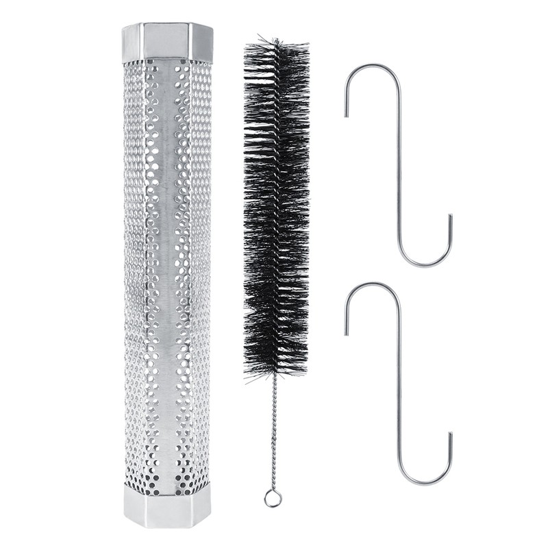 Pellet Smoker Tube Hexagonal Stainless Steel BBQ Pipe Outdoor Mesh