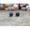 Handmade Sterling Silver Kyanite Stud Earrings, Blue Gemstone Post Earrings