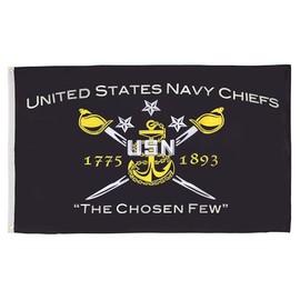 AZ FLAG - Usa Navy Chiefs Flag - 3x5 Ft - 100D Polyester American Army Banner with Two Metal Grommets - Fade Resistant - Vivid Colors - 3' x 5' Feet - 150x90 Cm