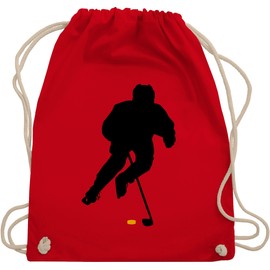 Shirtracer - Gym Bag Backpack - Ice Hockey Player, 4 Red