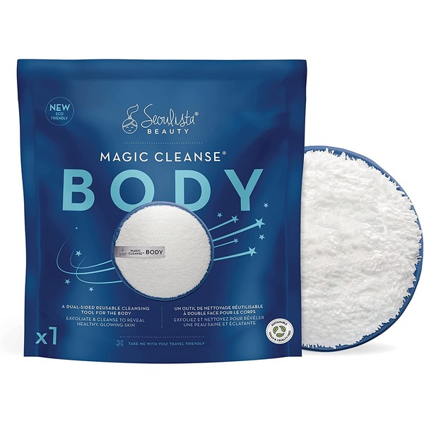 Seoulista Beauty® Magic Cleanse Body™ | Exfoliation and body Cleansing Chemical Free | Dermatologist Created Korean Skin Care | Dirt & Oil Remover Reusable Over 200x | Sustainable Award Winning
