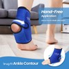 Hilph Ankle Ice Pack Wrap for Kids Women, Reusable Washable