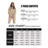 Flygo Womens Fleece 2 Piece Outfits Sweatsuit Crop Pullover Sweatshirt