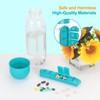 Cookawa Portable Pill Box Water Cup,2 in 1 Water Bottle