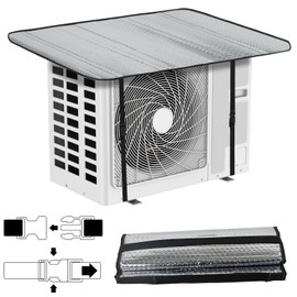 DEWEL Air Conditioner Outdoor Unit Heat Shield Sheet, Air Conditioner Outdoor Unit Cover, Outdoor Unit Panel, Sunshade Panel, High-grade, Air Conditioner, Aluminum Film, Sunshade, Heat Shield, Rain