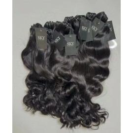 Drop Shipping Vendor Hair Double Weft Drawn Straight Burmese Curly Cambodian Body Wave Hair Bundlescolor: burmese curly, Stretched Length: 18 Inches
