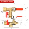 EFIELD 1/4 Turn Isolator Tankless Water Heater Valve Kit, 3/4"Pex