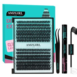 Lash Extension Kit 280PCS Eyelash Clusters 60D 80D DIY Eyelash Extension Kits Individual Lashes Natural Lash Clusters Kit with Bond and Remover, Lash Tweezers(D-Mix9-16mm set)