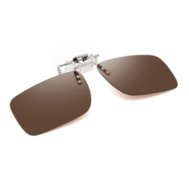 CEETOL Night Sunglasses, Clip, Driving Sunglasses, Front Bake Type, Day and Night, Front Rack, Yellow Lens, Driving, Bicycle, Fishing, Baseball, Golf, Braun