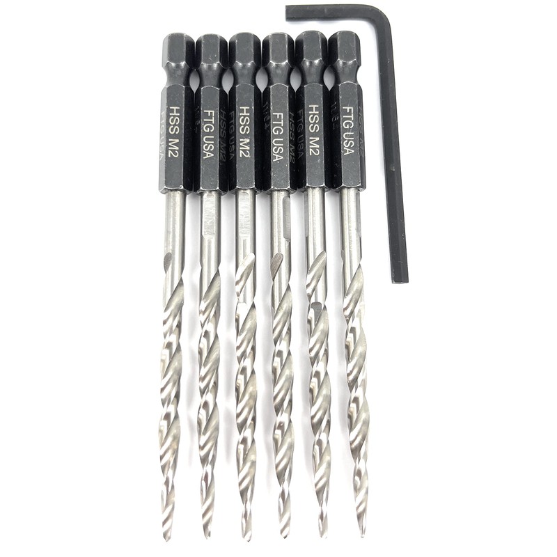 FTG USA Tapered Countersink Drill Bit Set 6 Pc #8