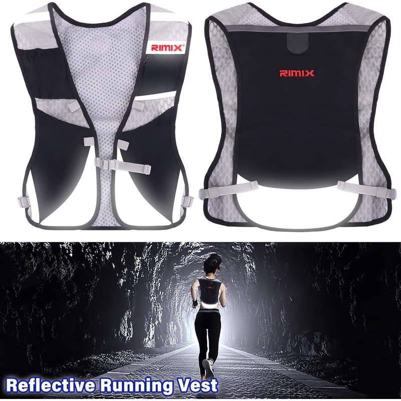 Reflective Hydration Pack Backpack Running Hydration Vest with 2 Pcs