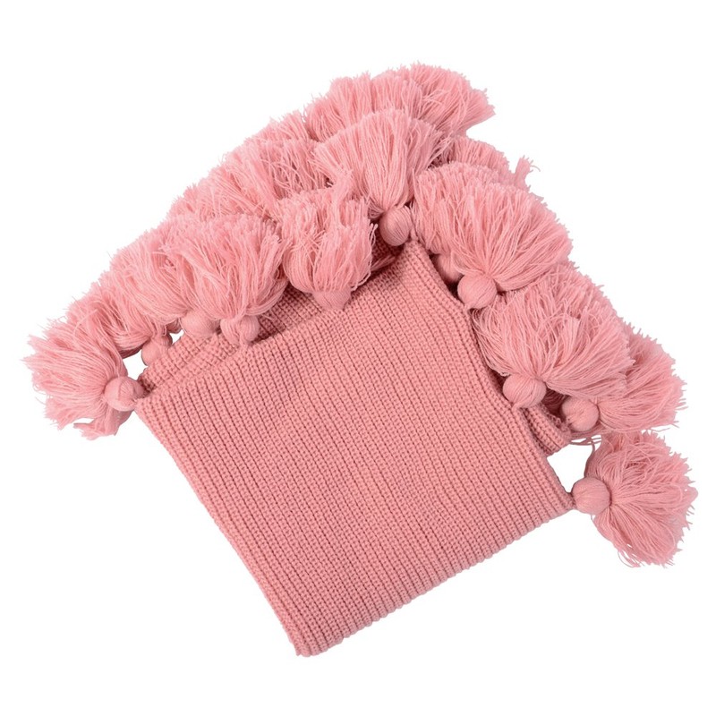 OiseauVoler Knitted Cushion Cover Tassel Body Pillow Cover Home Decor