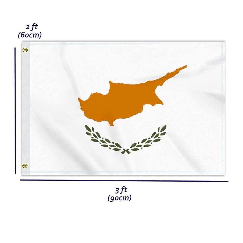Large 60 x 90 cm Cyprus Flag, 2 x 3