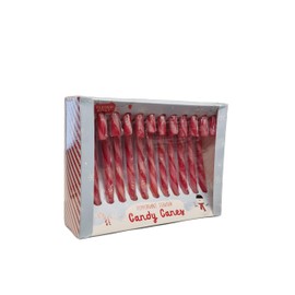 Peppermint Flavour Christmas Candy Canes - 12 Pack, Traditional Red & White Stripes - 144g Festive Treats, Tree Decorations, Stocking Stuffers, Gifts for Family & Friends