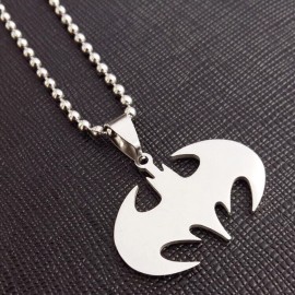 Unbranded Bat Pendant Necklace Creative Stainless Steel Necklace Jewelry Gift for Men Boy