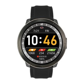 WATCHMARK Smartwatch WM18 Black Leather, Black, Casual