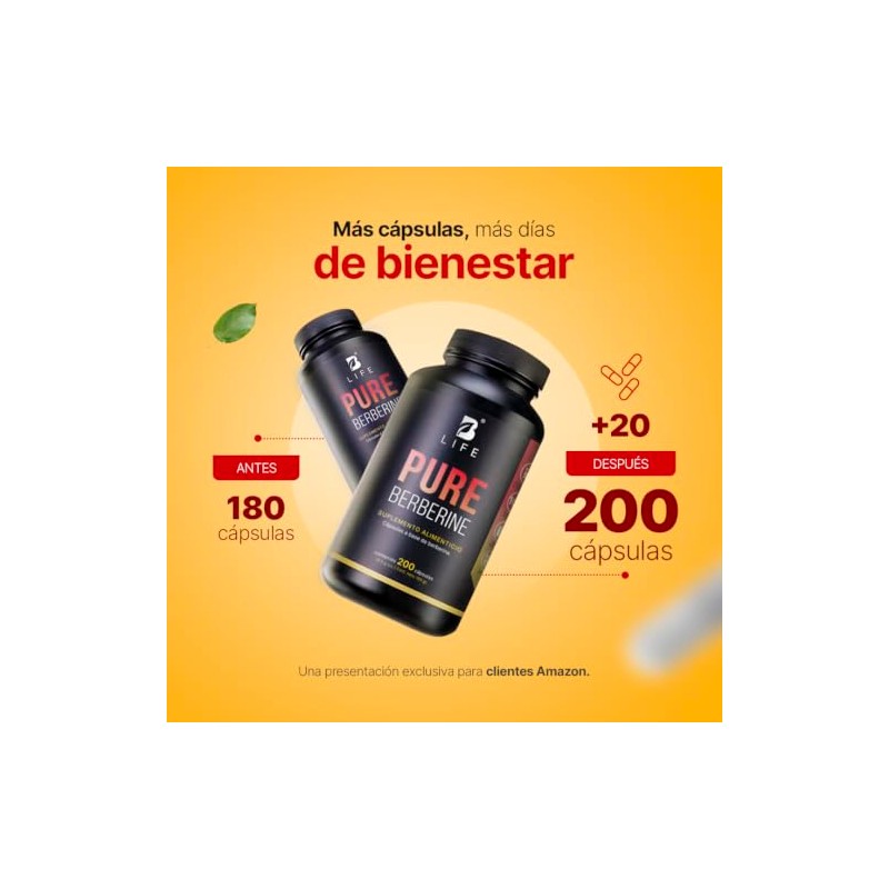 B Life Berberina HCL Pura 1000 mg | 200 Cápsulas