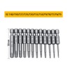12pcs Torx Driver Set, 1/4 Inch Hex Shank, T5/ T6/