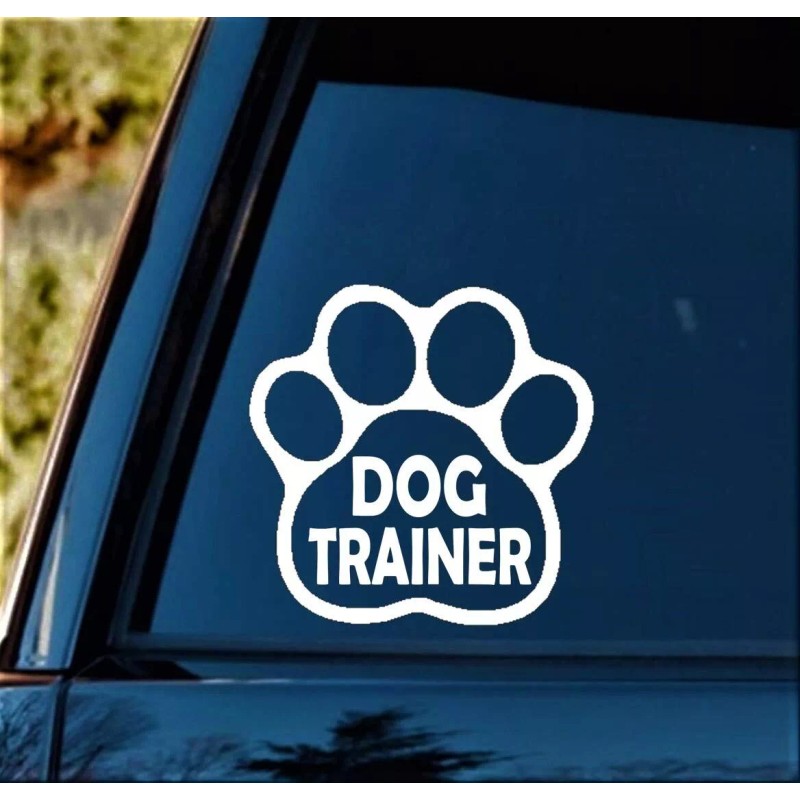 Bluegrass Decals Dog Trainer Paws Dog Decal Sticker for Car