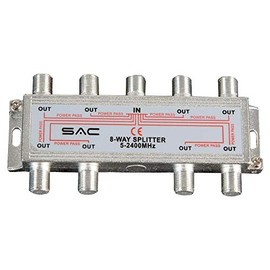 8 Way Indoor Splitter (5-2400MHZ) | Signal Splitter Aerial/Satellite Equipment, 1 X Qty - AE5358