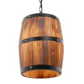 Hanging Light Wine Wood Barrel Pendant Light Fixture Ceiling Lamp Bar Cafe Light,Used in Bedrooms, Wine Cellars and Kitchens