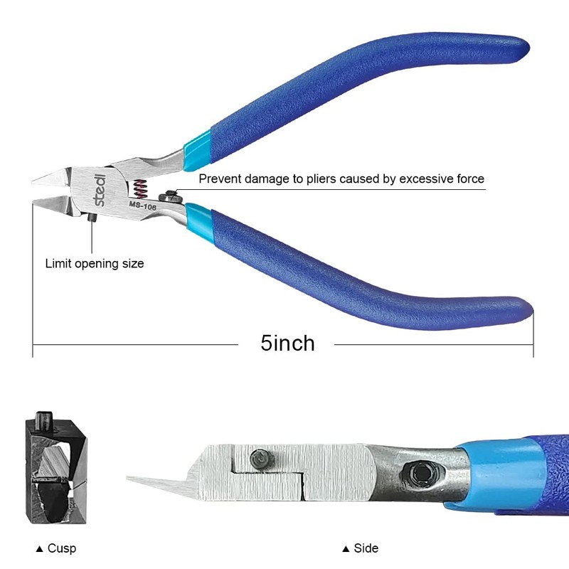 stedi 5-inch Model Nipper, with Ultra-Thin Single-Edge and Blade Case