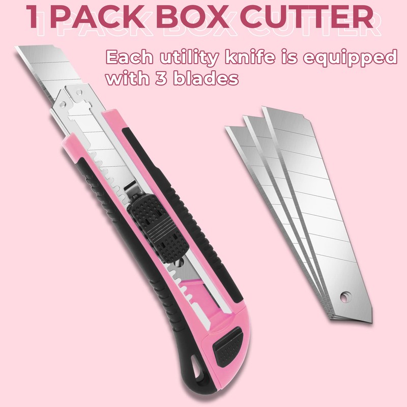 TIFICAL Box Cutter, Box Cutter Retractable Self Loading, Heavy Duty