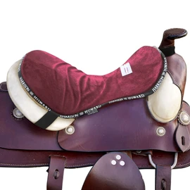 Harrison Howard Trail Seat Saver Western Tack Saddle Ride-on Pad with Cushion Bottom Helps Distribute Back Pressure Burgundy