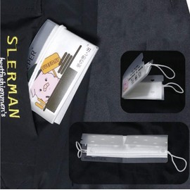 ROSEWARD Cartoon Portable Plastic Mask Storage Clip Folding Mask Keeper Plastic Case Holder Organizer 5 Pcs/Pack, COC Certified