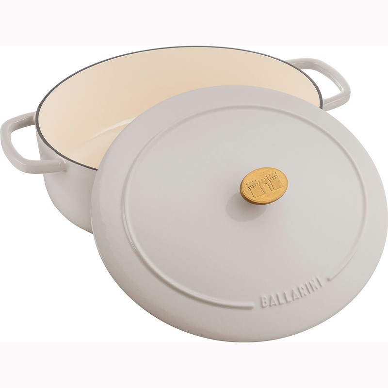 BALLARINI Bellamonte Cast Iron 4.75-qt Oval Dutch Oven - Crema