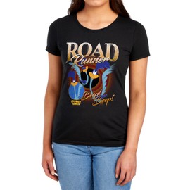 Popfunk Looney Tunes Bootleg Road Runner Women's T Shirt, Black, 2X-Large