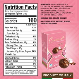 Witor's Chocolates, Cuore Chocolate Truffles with Creamy Filling, Italian Truffles, Made in Italy, Perfect for Gifting (5.11 oz, Milk Chocolate)