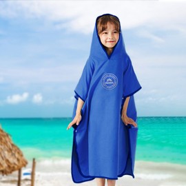 Hooded Bath Towel for Kids Quick Dry Bath Poncho Towel for Beach Swimming Pool