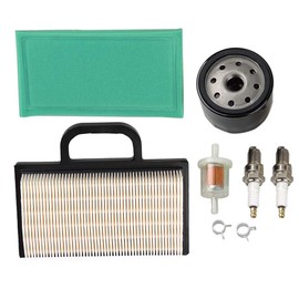 698754 273638 Air Filter 691035 Fuel Filter 696854 Oil Filter Spark Plug for B & S Intek Extended Life Series V-Twin 18-26 HP Lawn Mower
